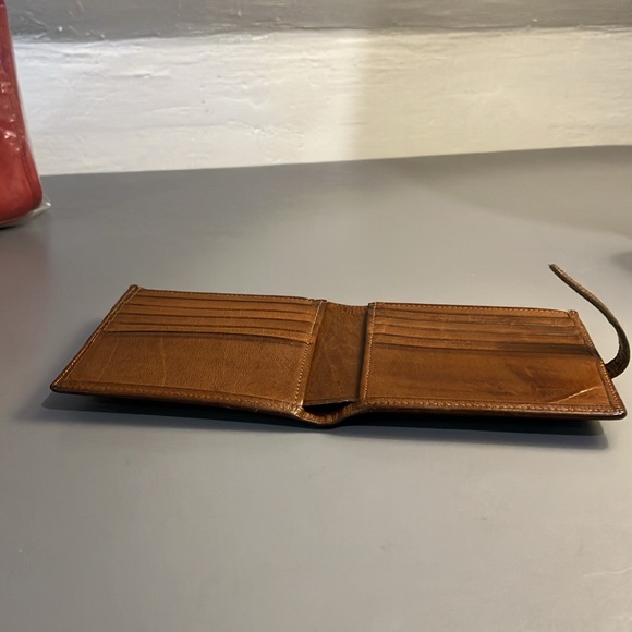 Vintage Coach Brown Bi-fold Leather Wallet Tab & Loop Closure - Picture 4 of 8